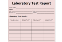 Laboratory Test Report Template pertaining to Medical Report Template Free Downloads