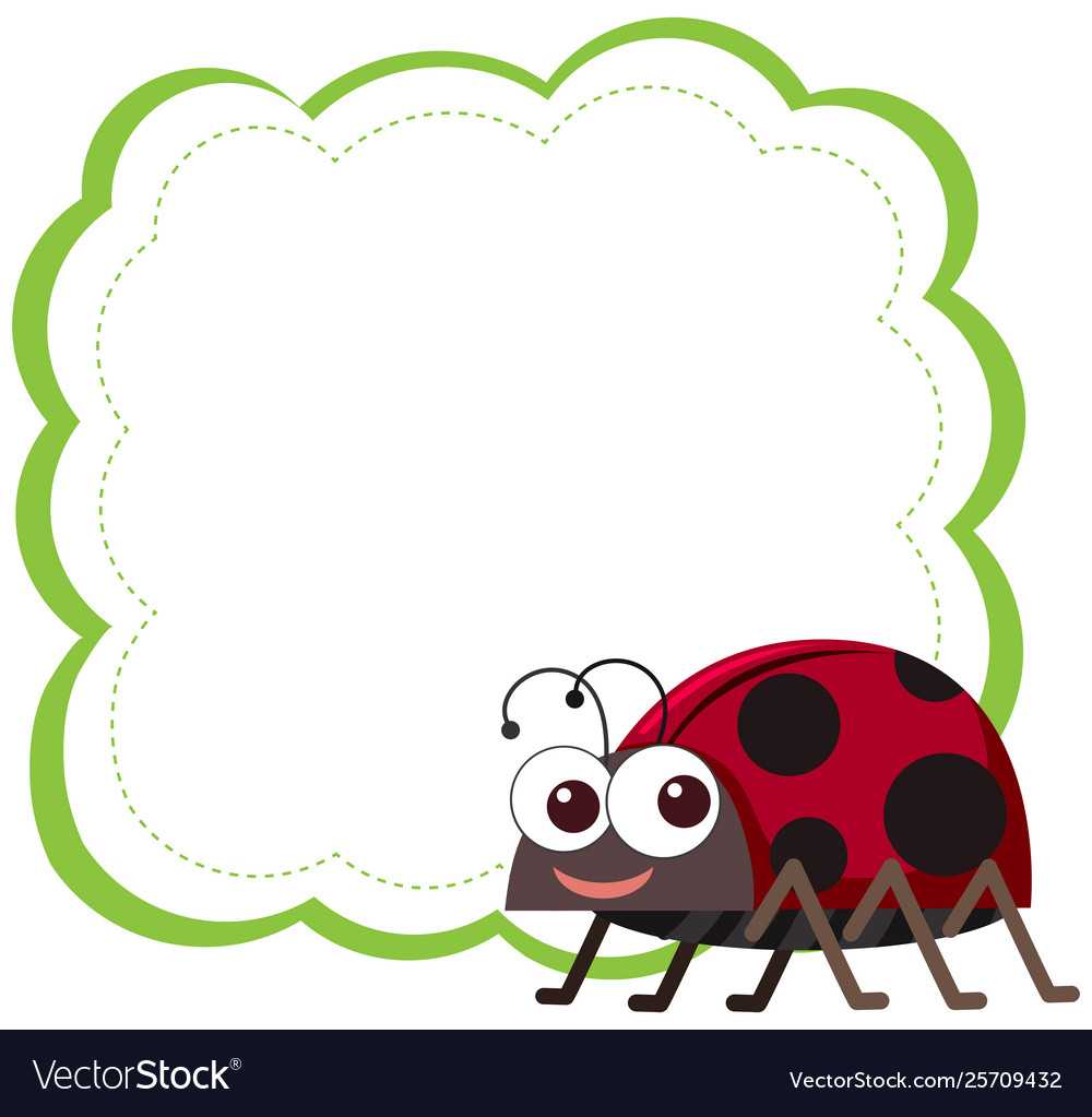 Ladybug On Note Template For Blank Ladybug Template