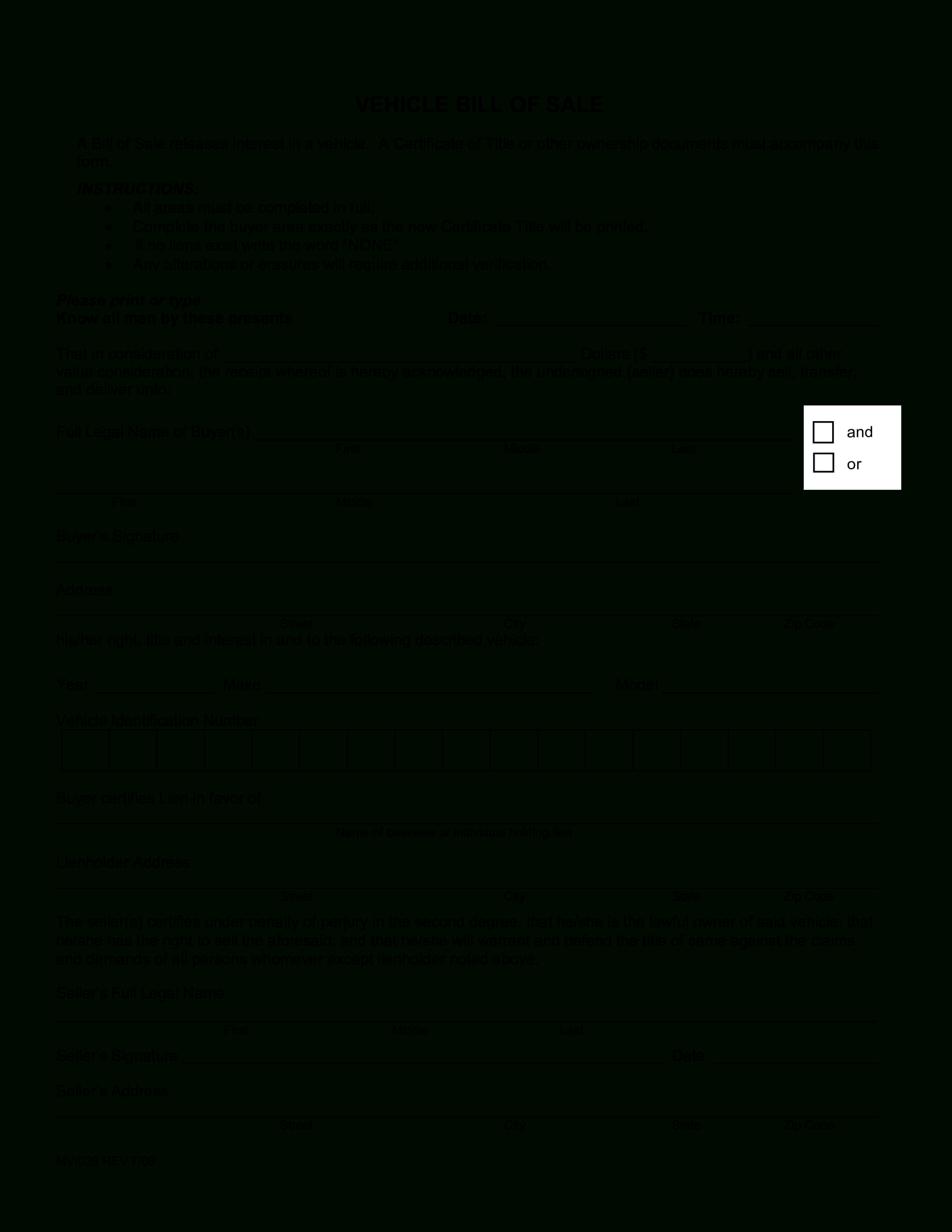Legal Blank Bill Of Sale | Templates At Allbusinesstemplates Within Blank Legal Document Template