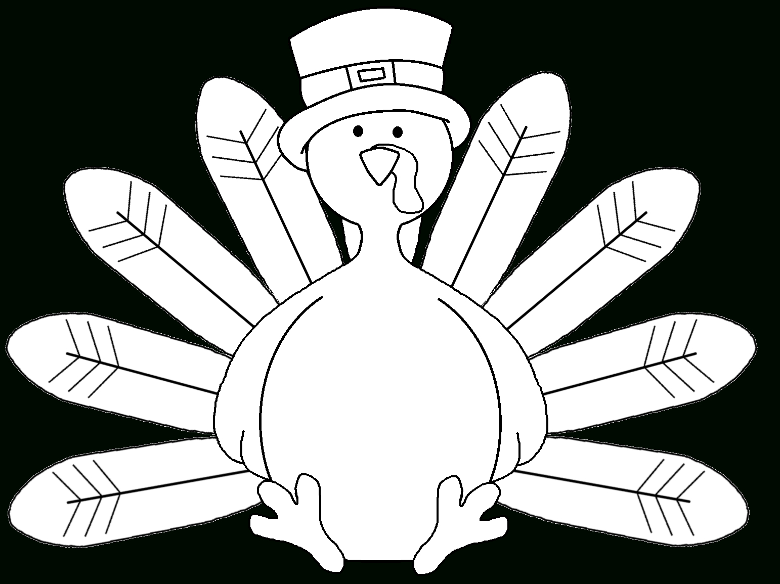 Library Of Thanksgiving Turkey Banner Freeuse Library Black Regarding Blank Turkey Template