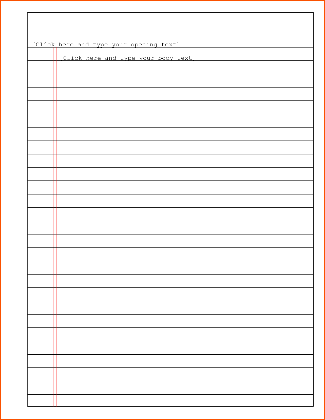 Lined Paper In Word – Zohre.horizonconsulting.co Pertaining To College Ruled Lined Paper Template Word 2007