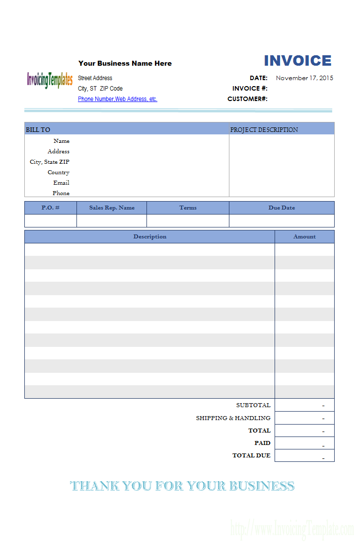 Mac Invoice Template With Regard To Free Invoice Template Word Mac