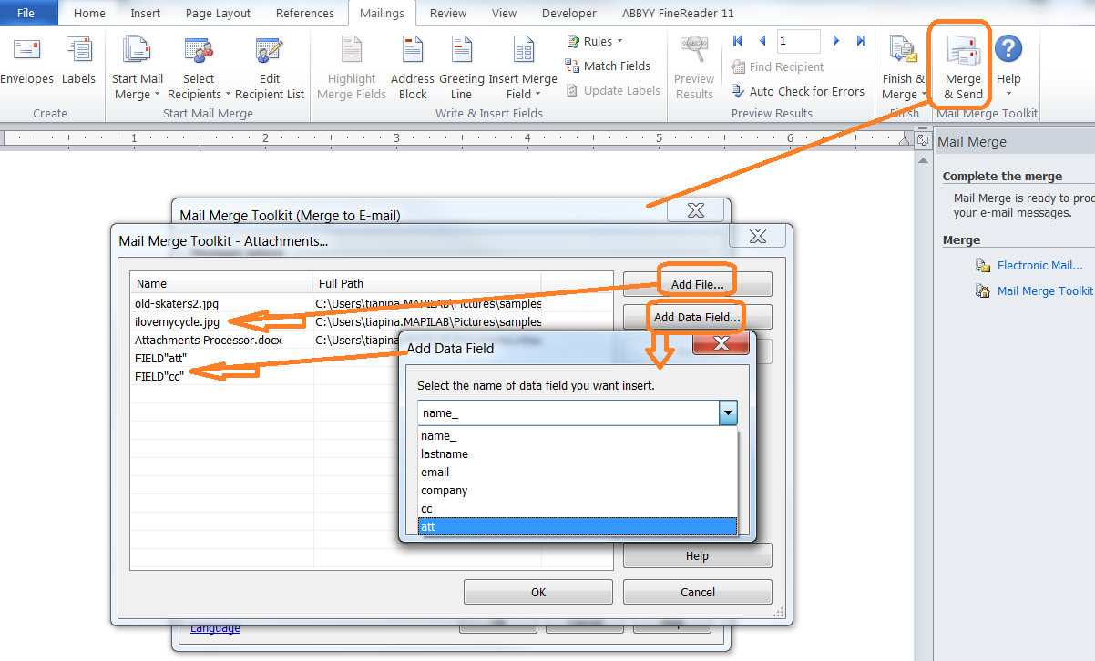 Mail Merge With Pdf Attachments In Outlook | Mapilab Blog Intended For How To Create A Mail Merge Template In Word 2010