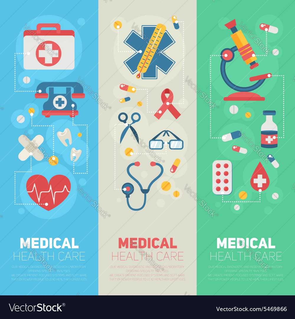 Medical Banners Templates In Trendy Flat Style Regarding Medical Banner Template