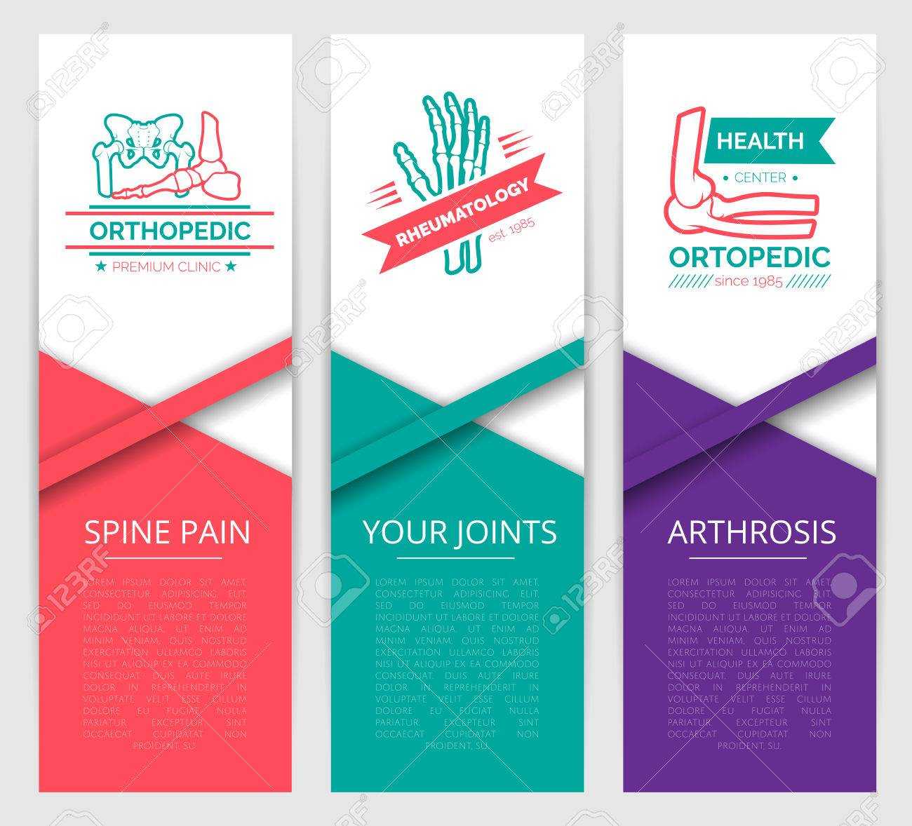 Medical Diagnostic Clinic Banner Template. Orthopedics And Rheumatology.. Inside Medical Banner Template