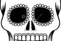 Mexican Sugar Skull Template Stock Vector - Illustration Of throughout Blank Sugar Skull Template