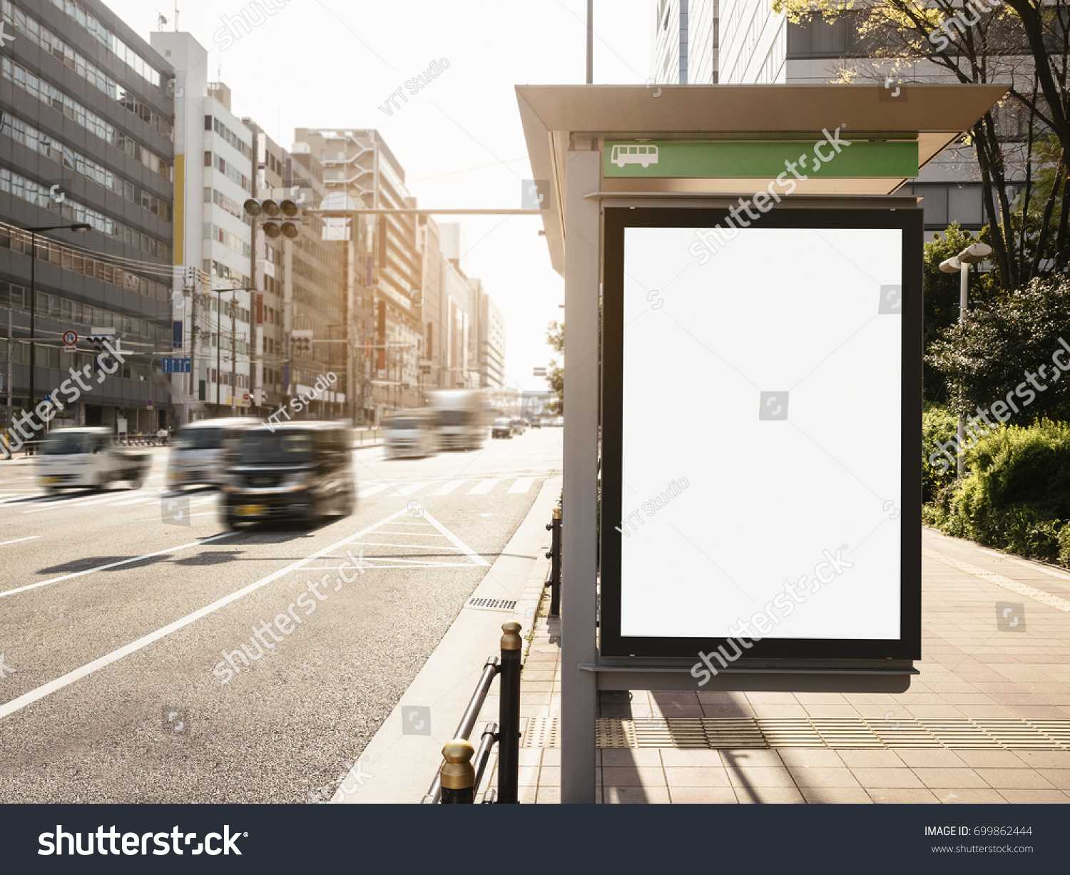 Mock Banner Template Bus Shelter Media Stock Photo (Edit Now With Regard To Street Banner Template