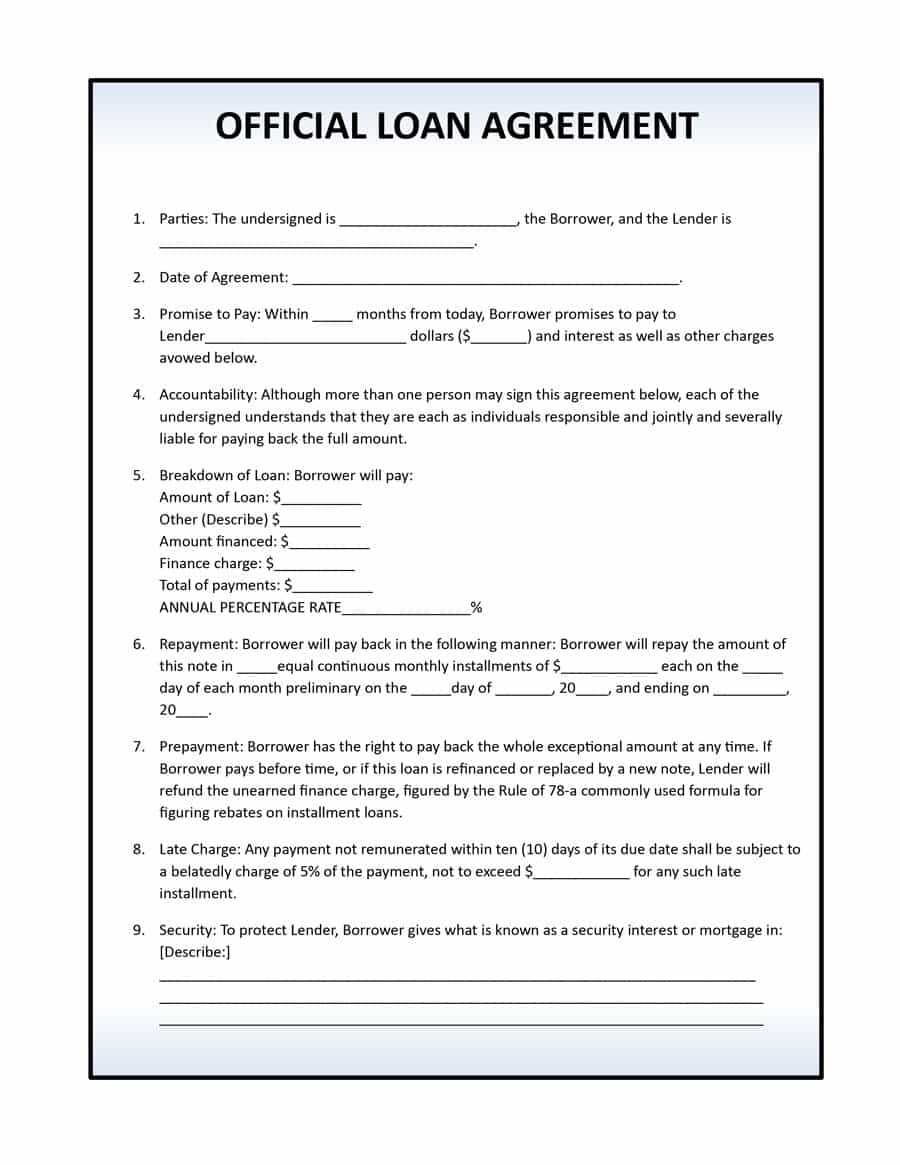 Money Lending S Plan Sample Pdf Free Loan Agreement Within Business Rules Template Word