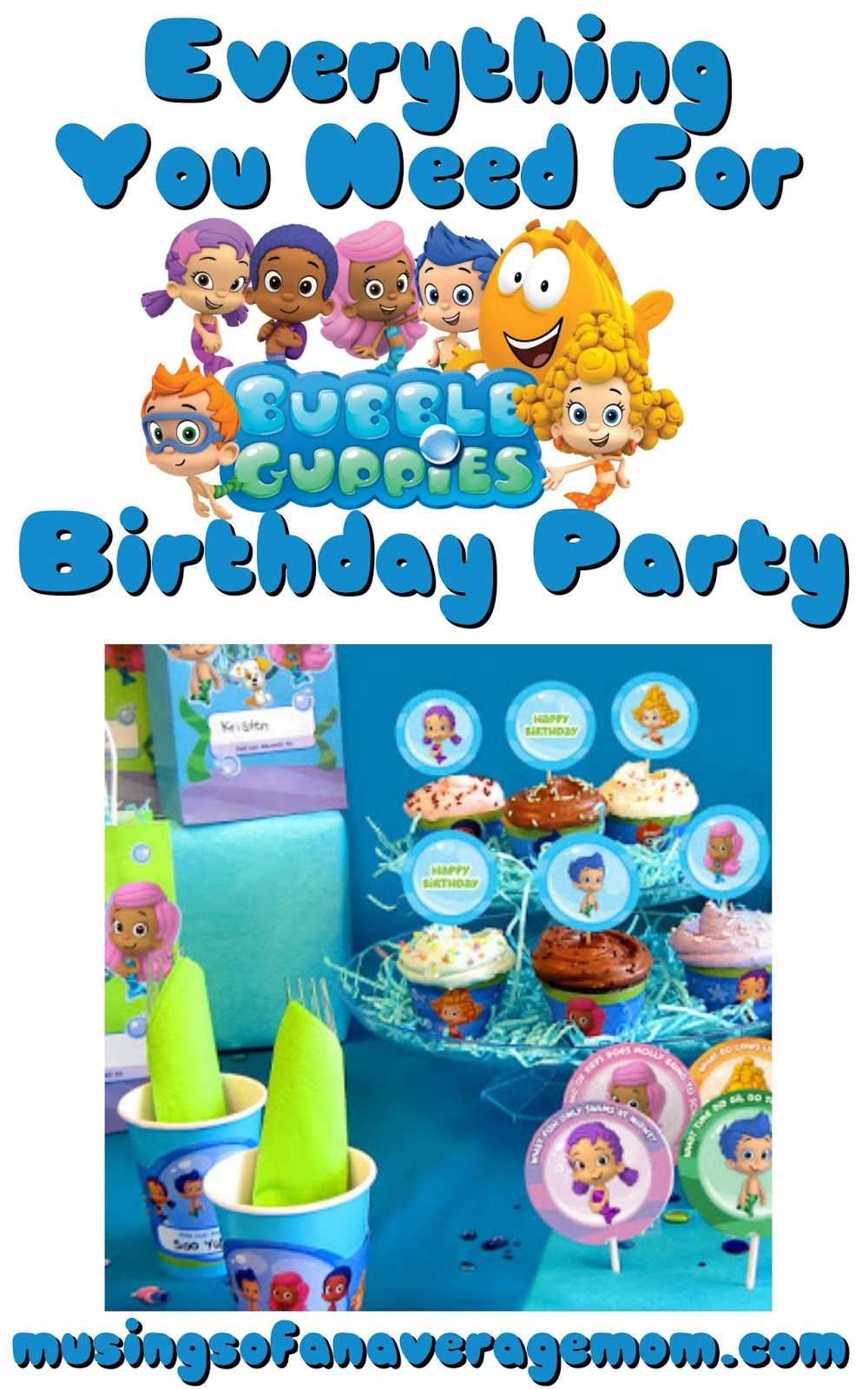 Musings Of An Average Mom: Bubble Guppies Party Printables With Bubble Guppies Birthday Banner Template