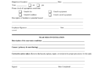 Near Miss Reporting Form - Fill Online, Printable, Fillable inside Near Miss Incident Report Template