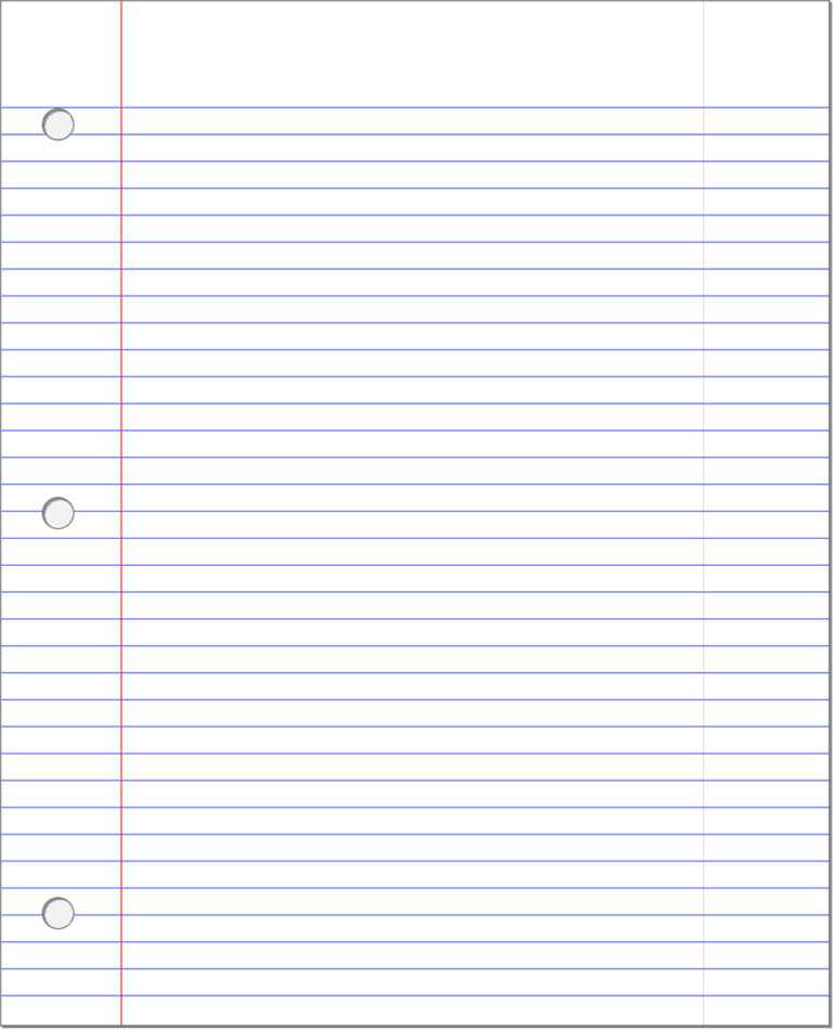 Notebook Paper Template Lined Doc Blank For Word Free Online in ...