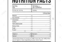 Nutrition Facts Label Template Vector Stock Vector Art with regard to Blank Food Label Template