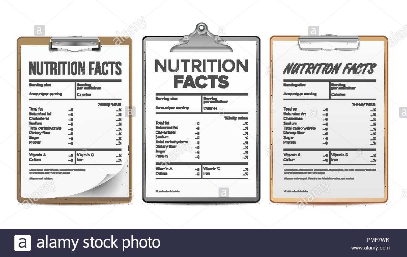 Nutrition Facts Vector. Blank, Template. Diet Calories List With Regard To Blank Food Label Template