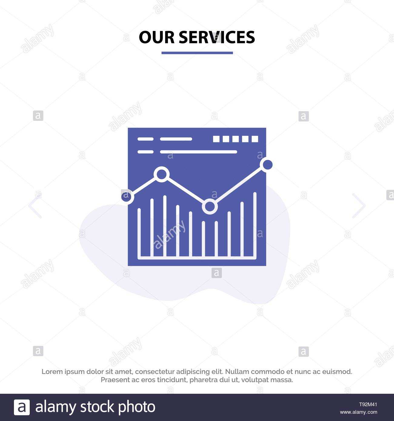 Our Services Analysis, Web, Website, Report Solid Glyph Icon Intended For Stock Analysis Report Template