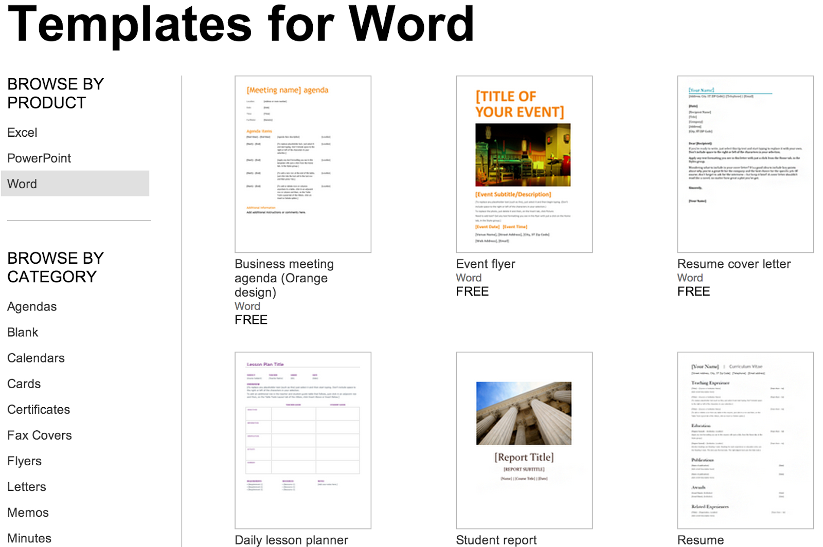 Over 250 Free Microsoft Office Templates & Documents Inside Google Word Document Templates
