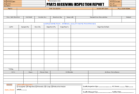 Parts Receiving Inspection Report Format throughout Part Inspection Report Template