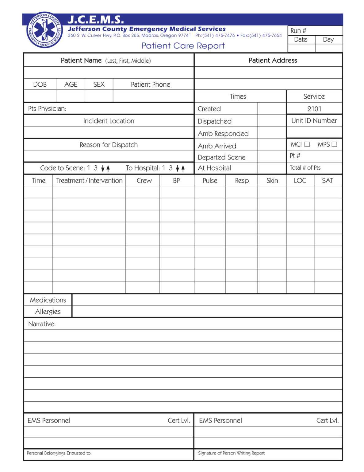 Patient Care Report Template Word Emt Example Ems Narrative regarding Patient Care Report Template Word Emt Example Ems Narrative regarding