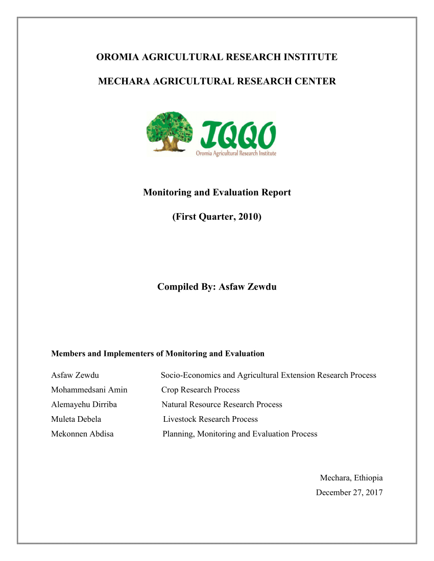 Pdf) Monitoring And Evaluation Report Pertaining To M&amp;e Report Template