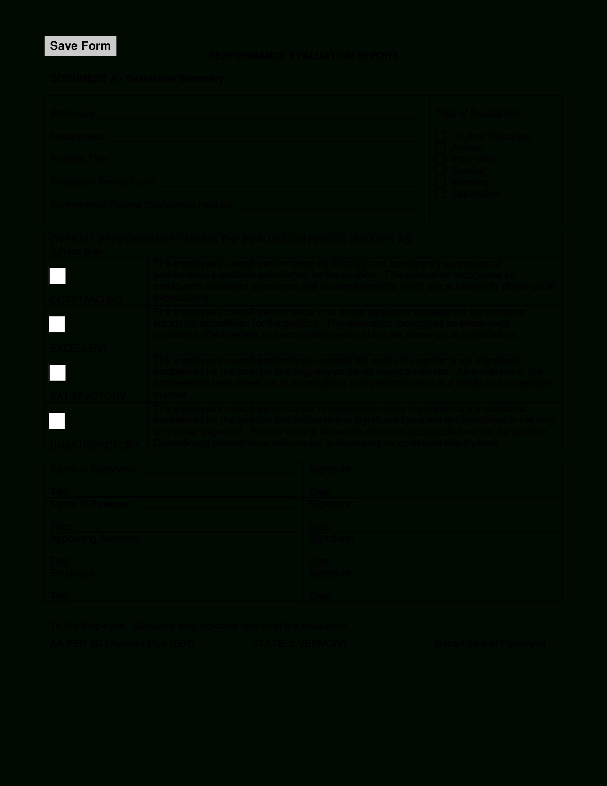 Performance Evaluation | Templates At Allbusinesstemplates Intended For Staff Progress Report Template