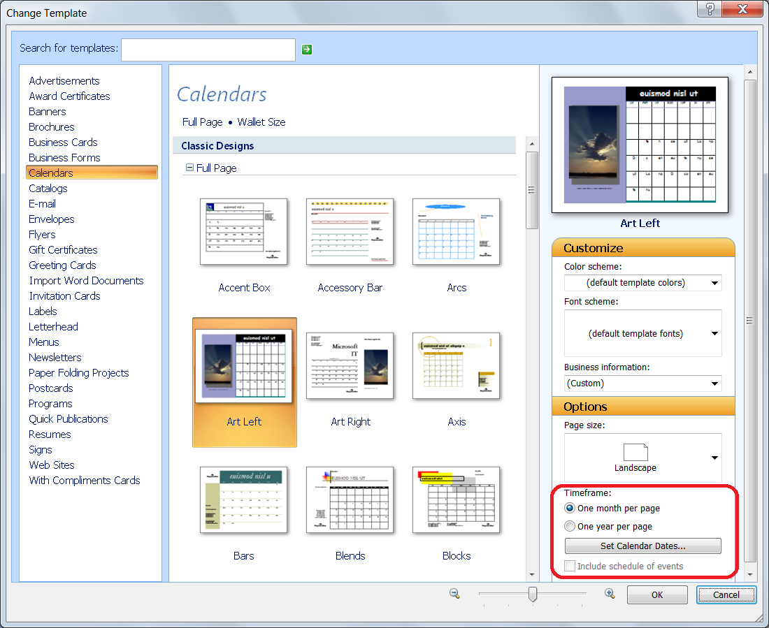 Personalize A Calendar For New Year In Publisher – Microsoft Within Banner Template Word 2010