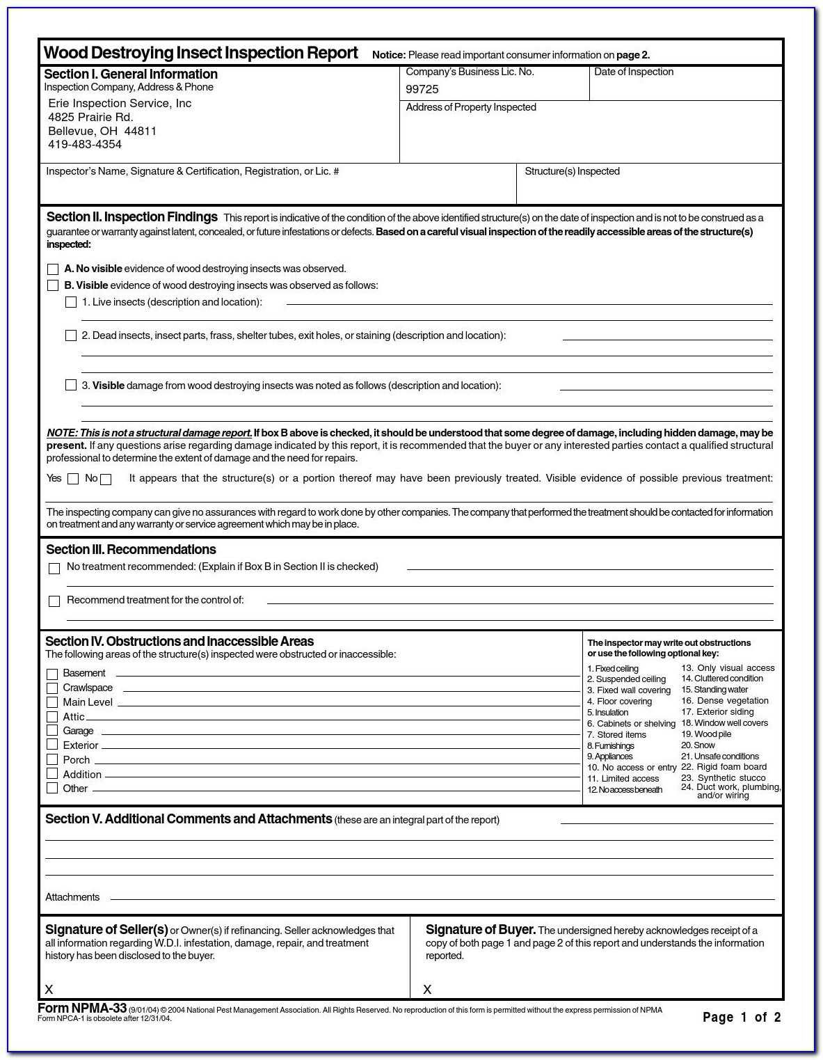 Pest Control Inspection Report Format – Form : Resume Regarding Pest Control Report Template