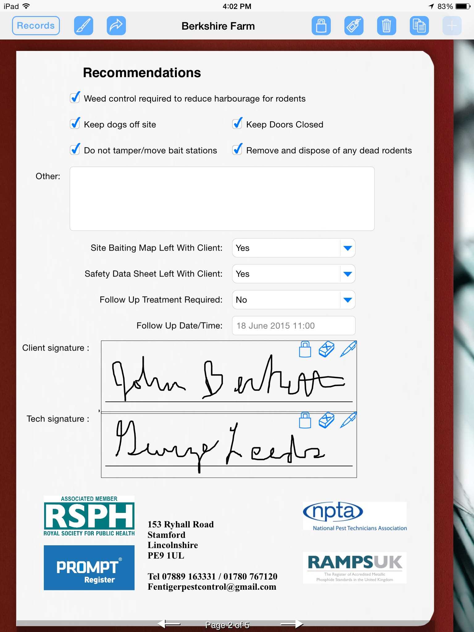 Pest Control Uses Ipad To Prepare Service Report | Form Throughout Pest Control Inspection Report Template
