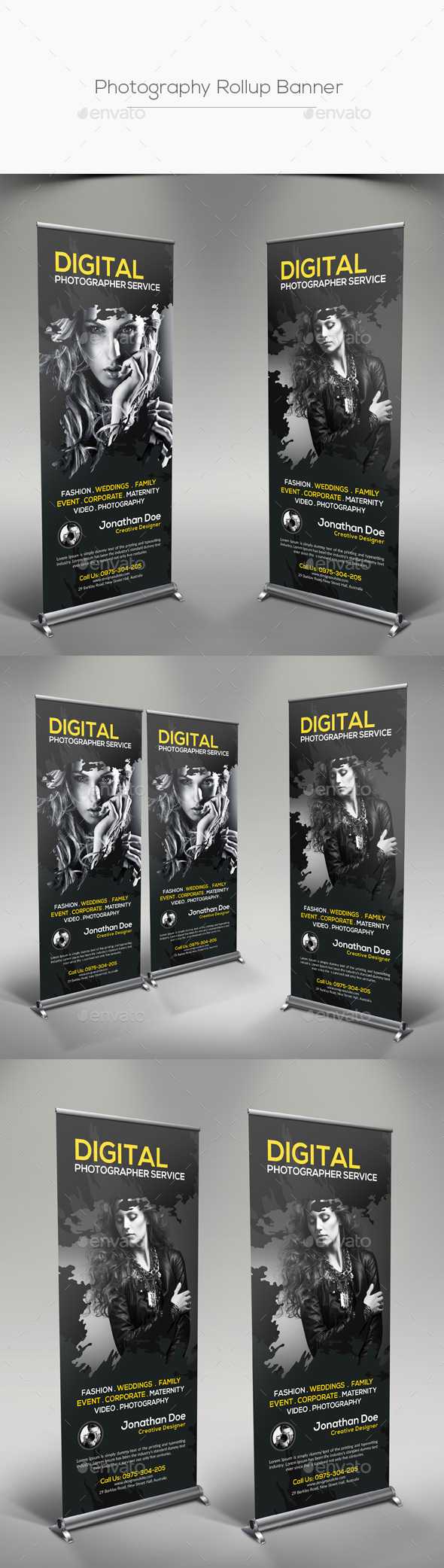 Photography Roll Up Banner Graphics, Designs & Templates Pertaining To Photography Banner Template