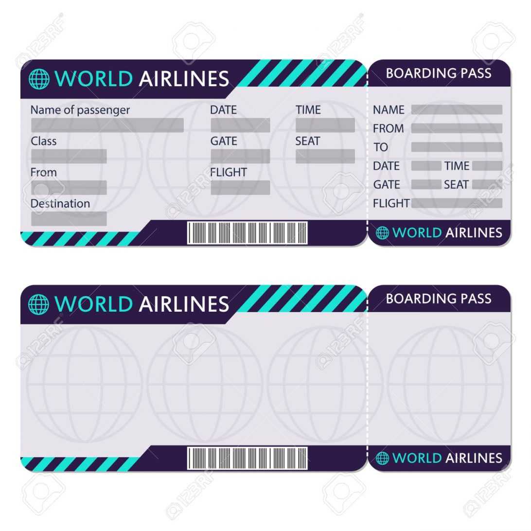 Plane Ticket Template Fake Airline Online Pdf Free Travel Intended For Plane Ticket Template Word