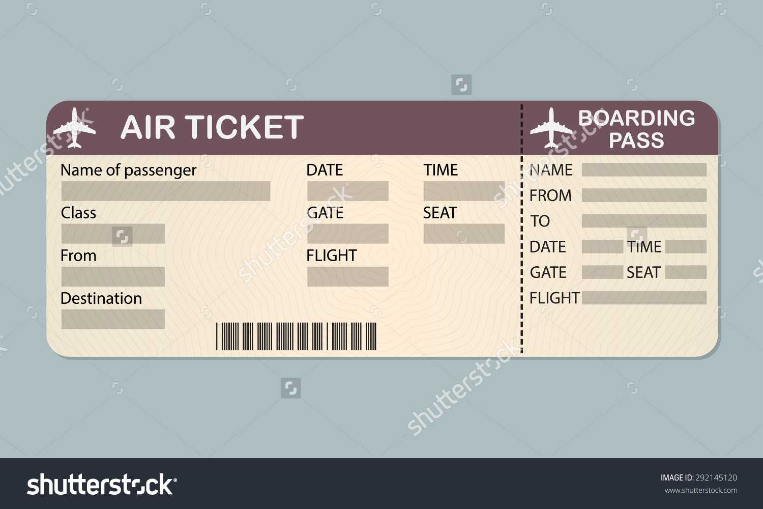 Plane Ticket Template Word – Zohre.horizonconsulting.co Intended For Plane Ticket Template Word