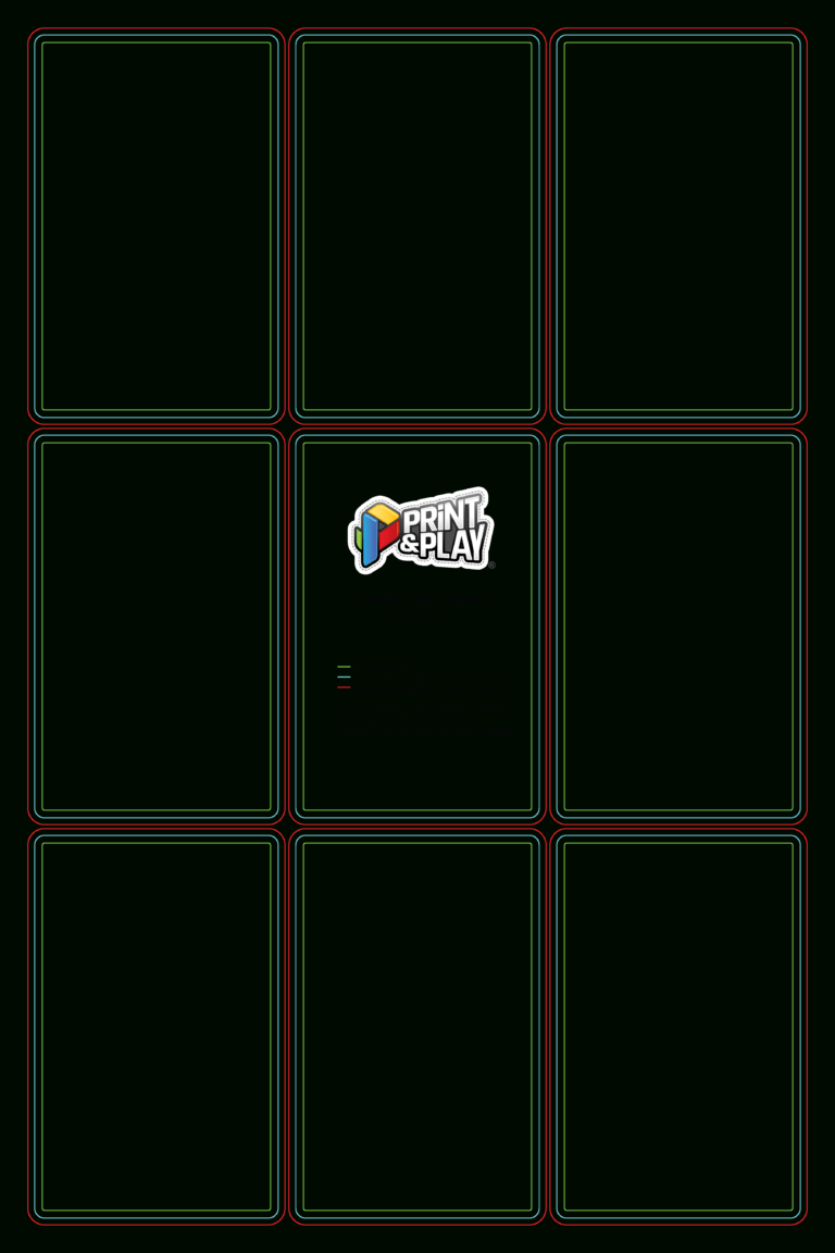 Playing Cards : Formatting &amp; Templates – Print &amp; Play intended for ...