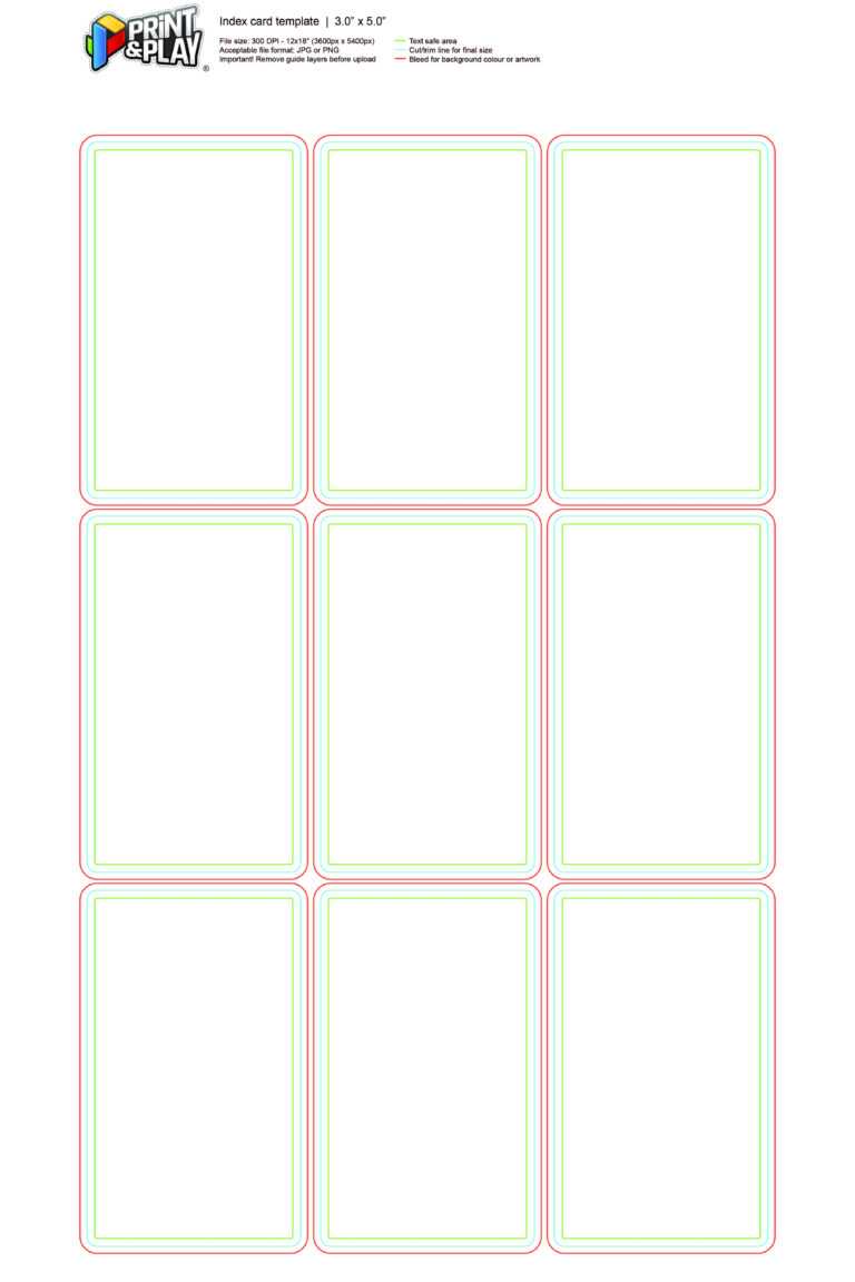 Playing Cards : Formatting &amp; Templates – Print &amp; Play with Blank ...