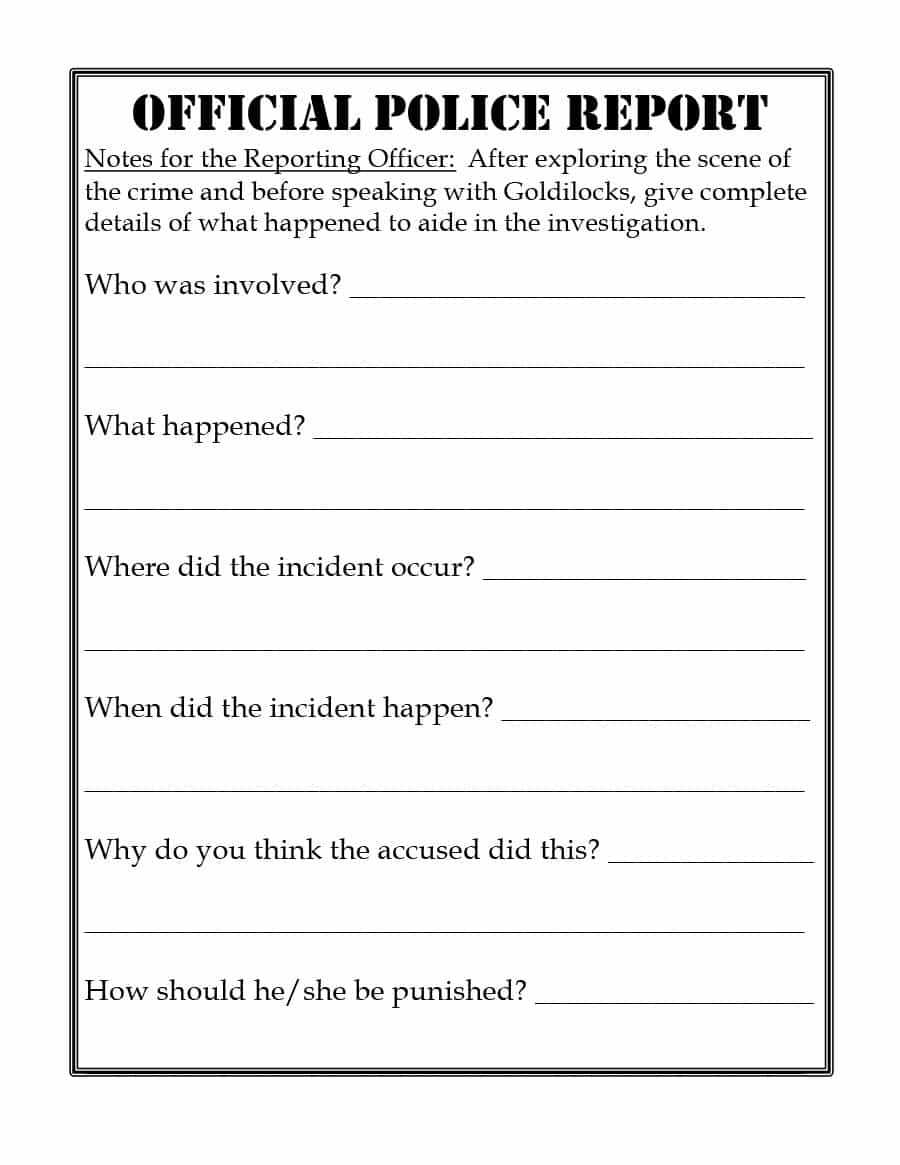 Police Report Examples - Zohre.horizonconsulting.co With Regard To Crime Scene Report Template