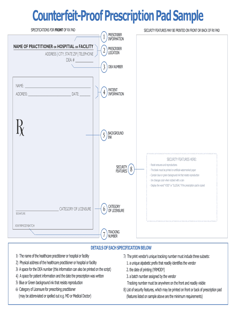 Prescription Pad Template – Fill Online, Printable, Fillable In Blank Prescription Form Template