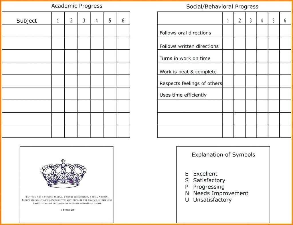 Printable Blank Report Rds School Rd Examples Free Template Inside Blank Report Card Template