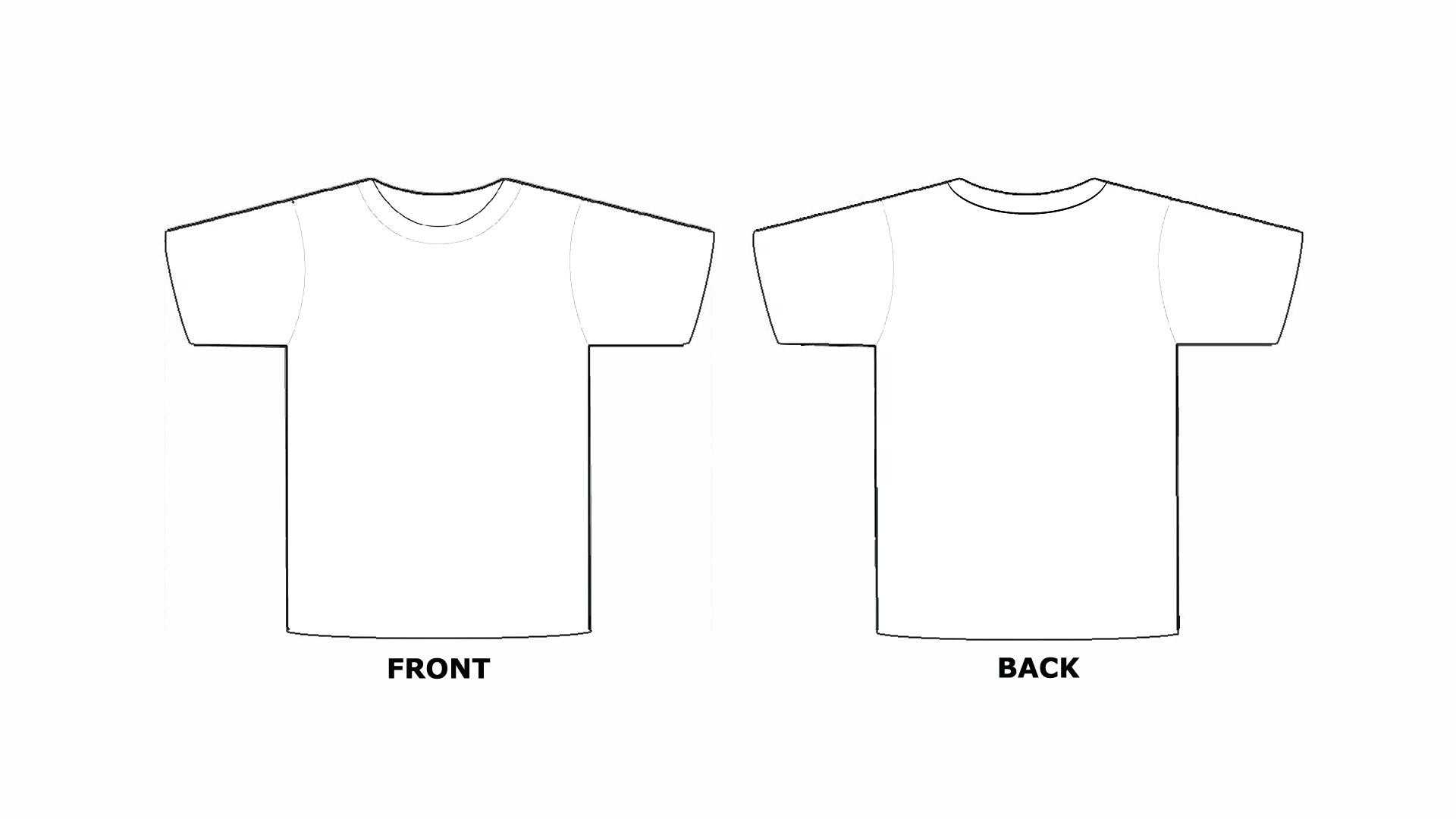 Printable Blank Tshirt Template – C Punkt Within Blank Tshirt Template Printable