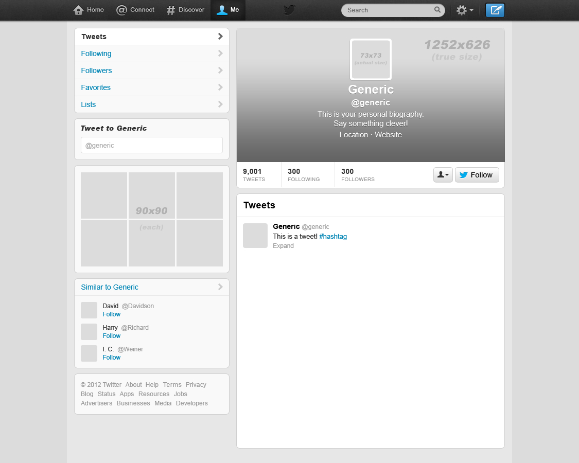 Printable Blank Tweet With Blank Twitter Profile Template