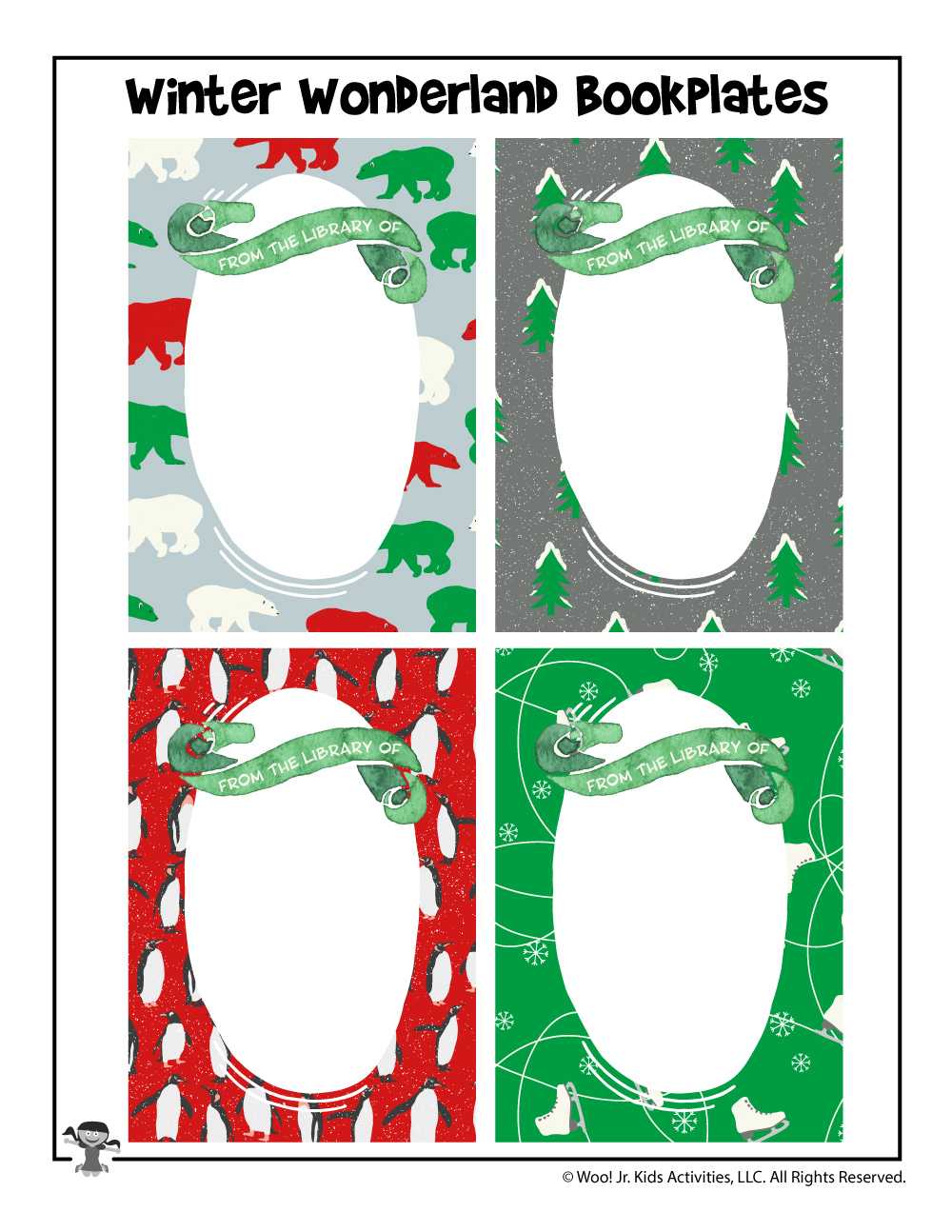 Printable Christmas Bookplates For Giving | Woo! Jr. Kids Pertaining To Bookplate Templates For Word