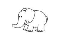 Printable Elephant Templates / Elephant Shapes For Kids in Blank Elephant Template