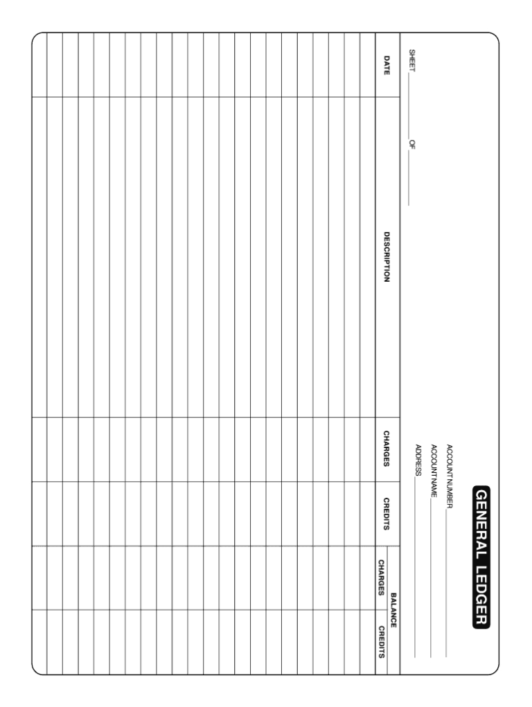 Printable General Ledger Sheet – Fill Online, Printable Inside Blank ...