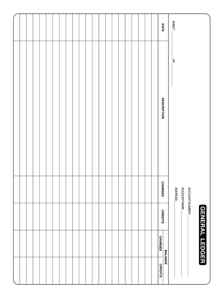 Printable General Ledger Sheet – Fill Online, Printable Inside Blank Ledger Template