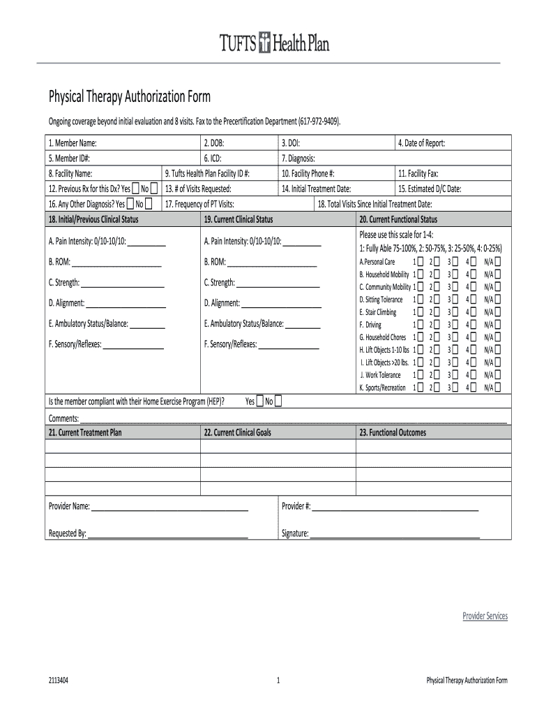 Printable Physical Therapy Evaluation Form Pdf – Fill Online Intended For Blank Evaluation Form Template