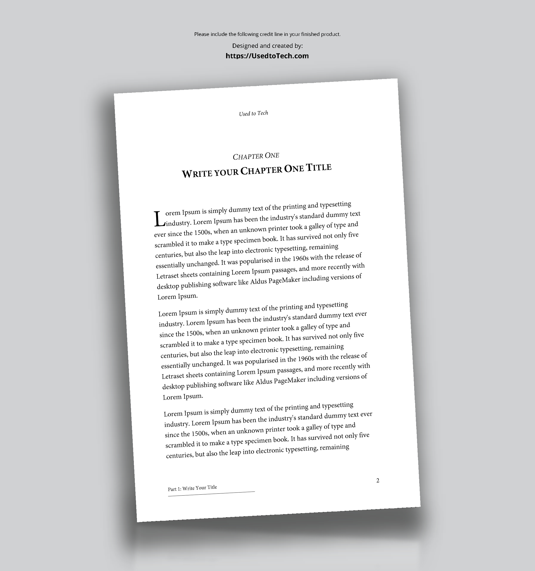 Professional Looking Book Template For Word, Free - Used To Tech Inside How To Create A Book Template In Word