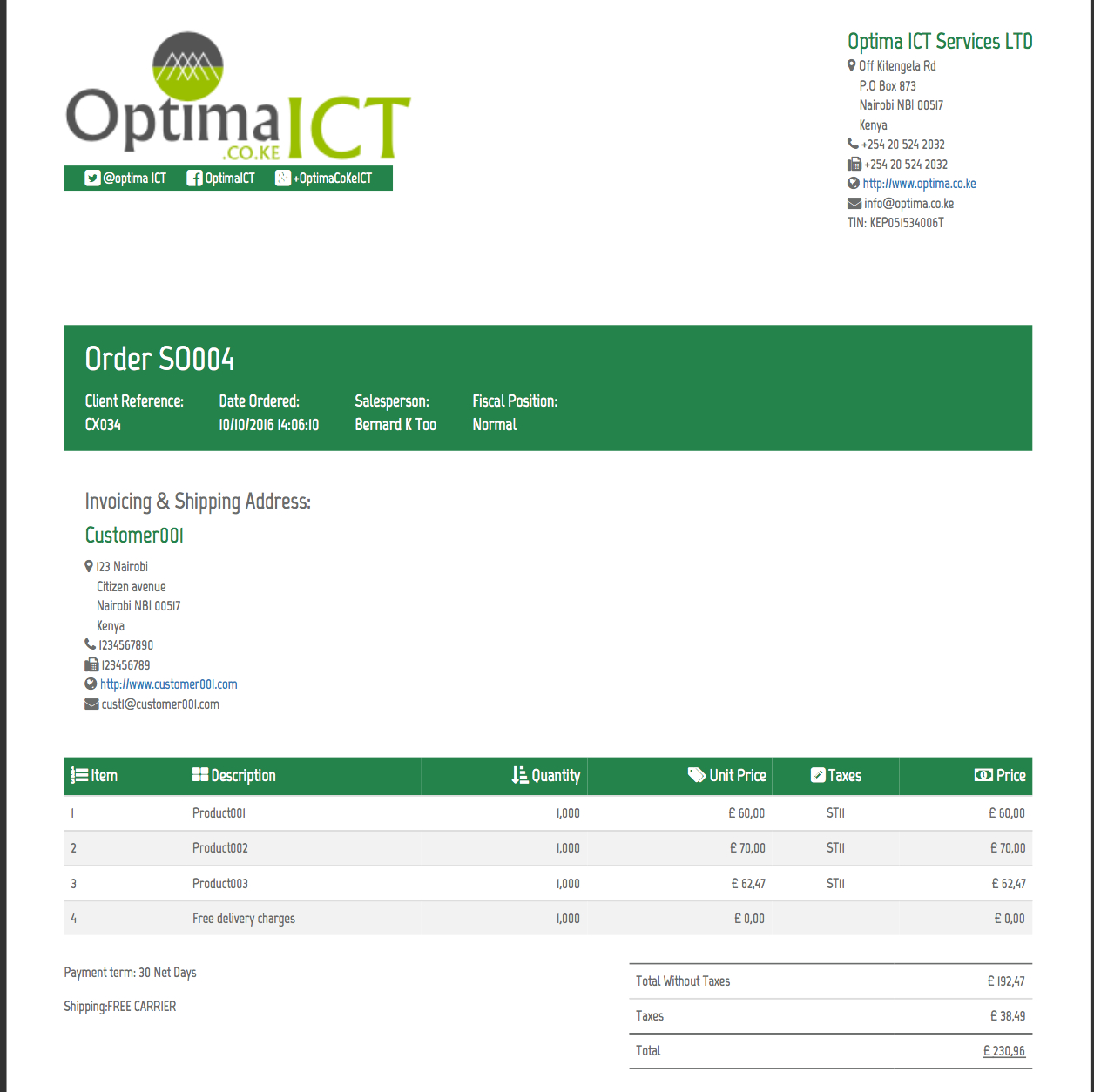 Professional Report Templates | Odoo Apps In Section 37 Report Template