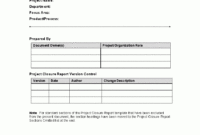 Project Closure Report (Word) - Flevypro Document inside Closure Report Template