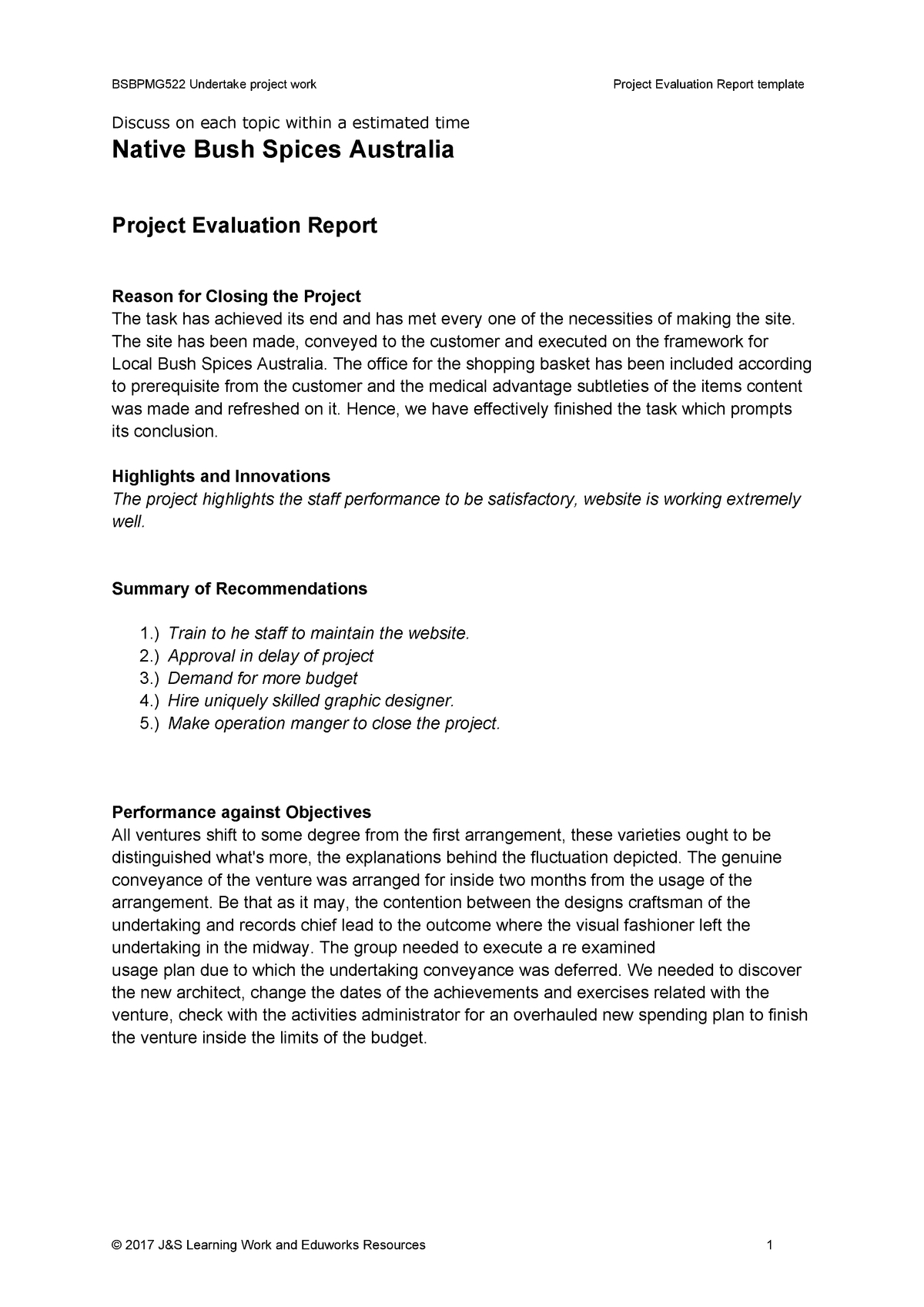 Project Evaluation Report Template V1.0 – 200392 – Uws – Studocu For Website Evaluation Report Template