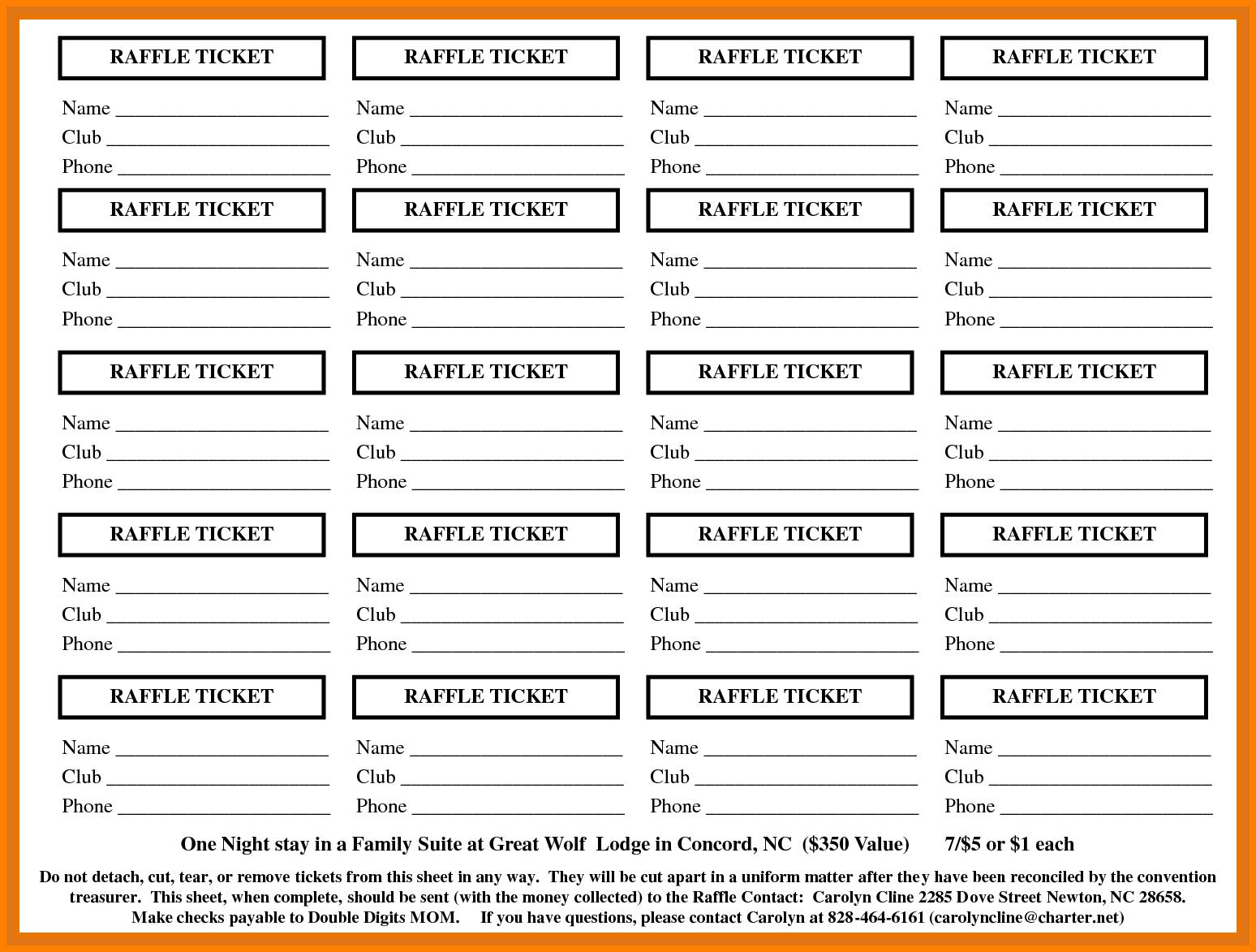 Raffle Tickets Template Pdf Google Docs Word Printable With Regarding Free Raffle Ticket Template For Word