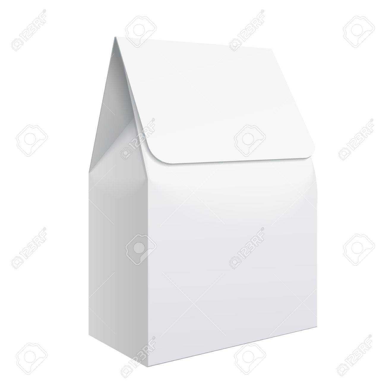 Realistic White Blank Template Packaging For Food. Food Packing.. Regarding Blank Packaging Templates