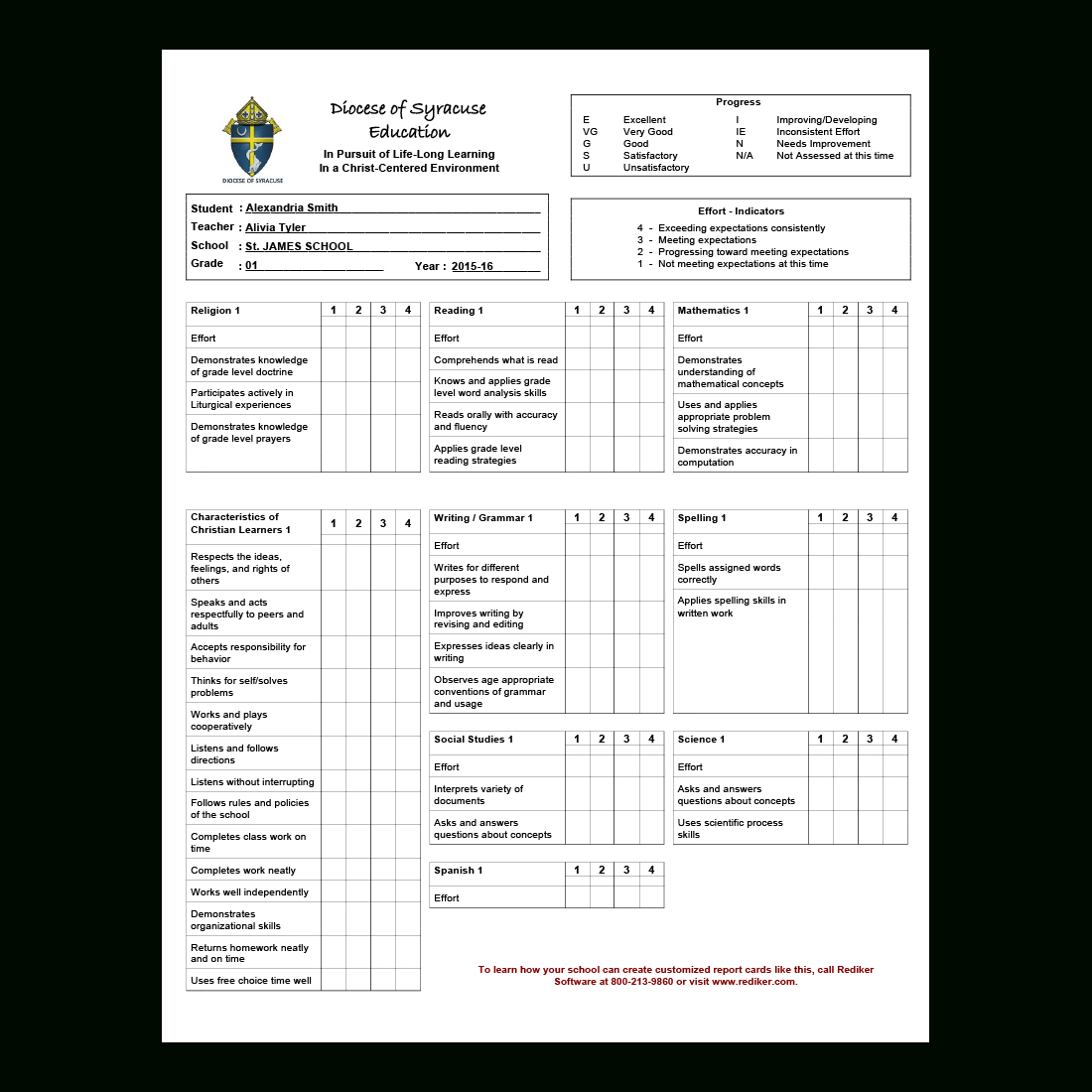 Report Card Software – Grade Management | Rediker Software Intended For Student Grade Report Template