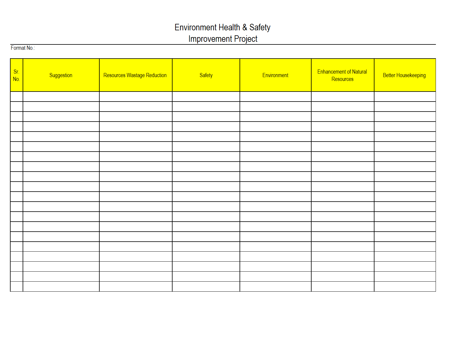 Report Examples Ehs Improvement Project Png Ample Afety With Monthly Health And Safety Report Template