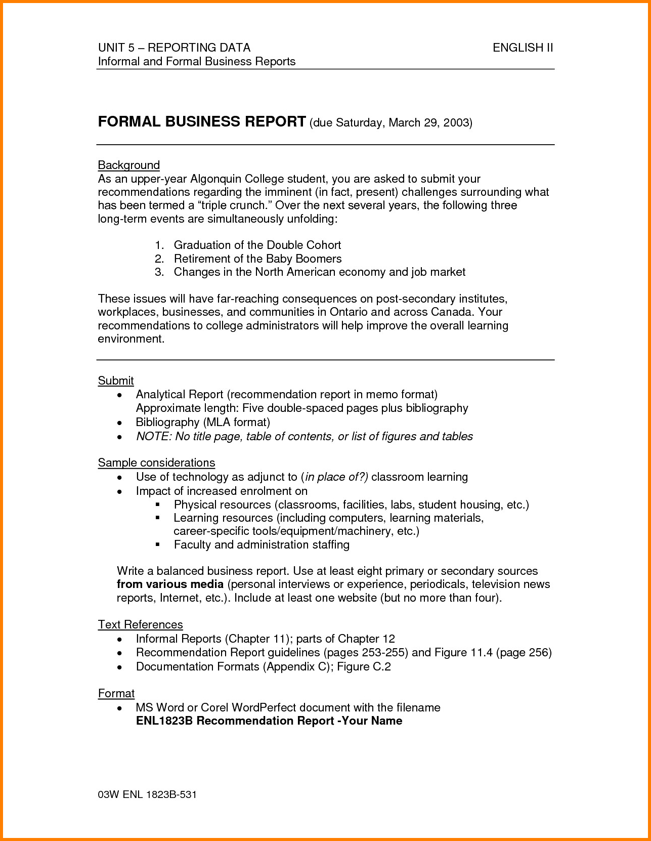 Report Writing Example For Students Factual Examples Pdf Throughout Report Writing Template Download